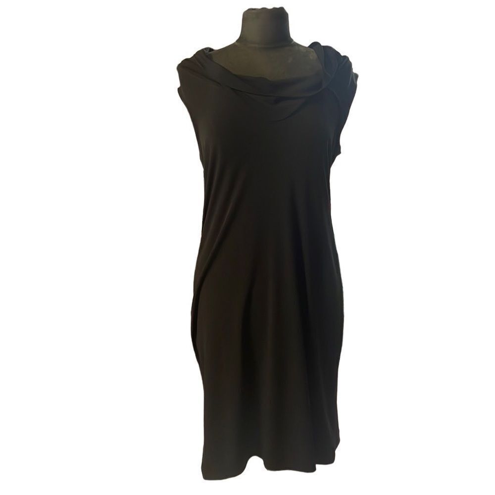 GEORGE Womens Little Black Dress Cowl Neck Sleeveless Size Medium Career Church